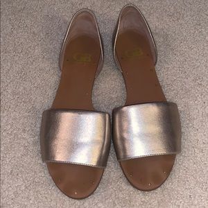 Gianni Bini Metallic Gold Slides